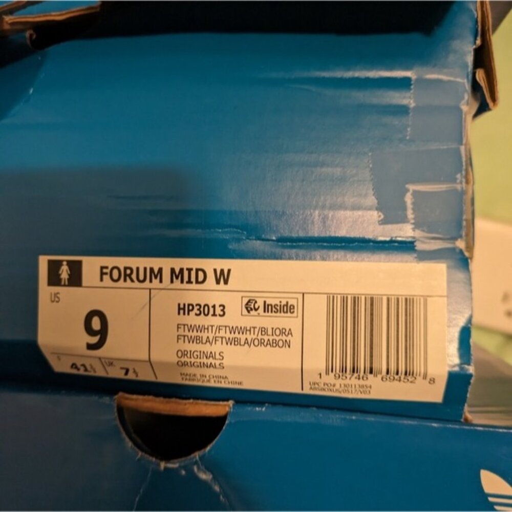 Adidas Women's Forum Mid Originals White Yellow Pink HP3013 Strap Pastel 032026 - Picture 14 of 14